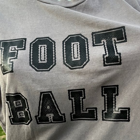 Football Taupe Graphic T-Shirt SS Sz S - Picture 3 of 9